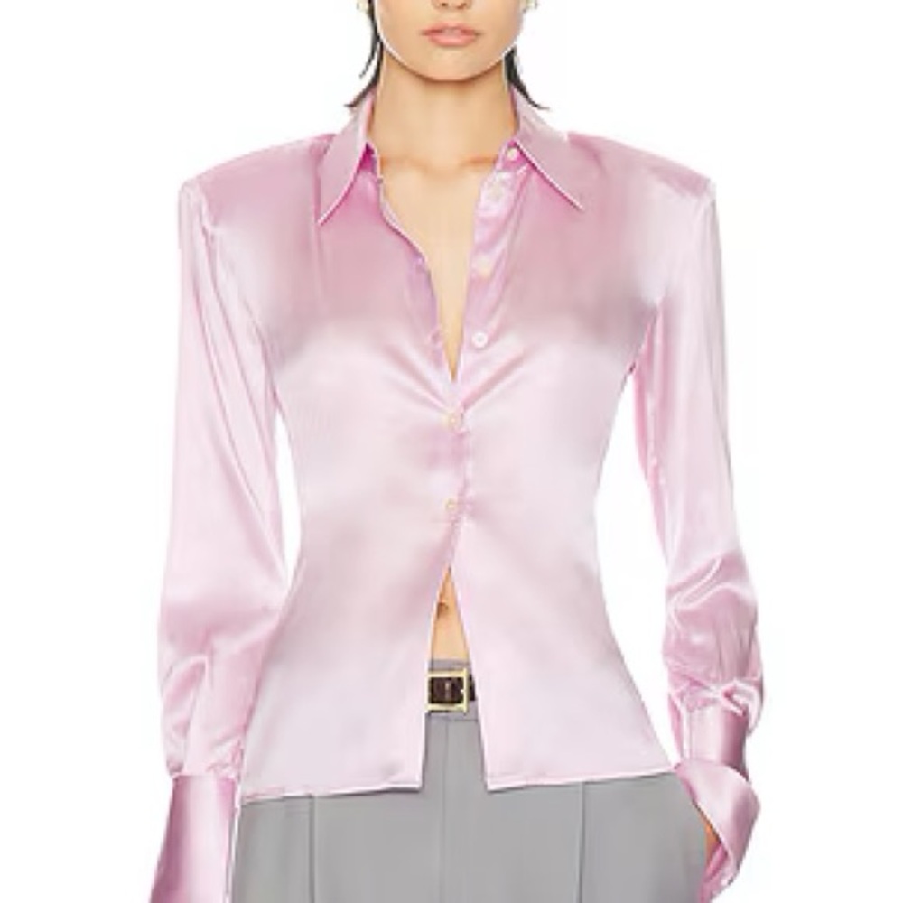 Generation Love Maxwell Silk Pink Blouse (New w/o tags, never worn). Size M